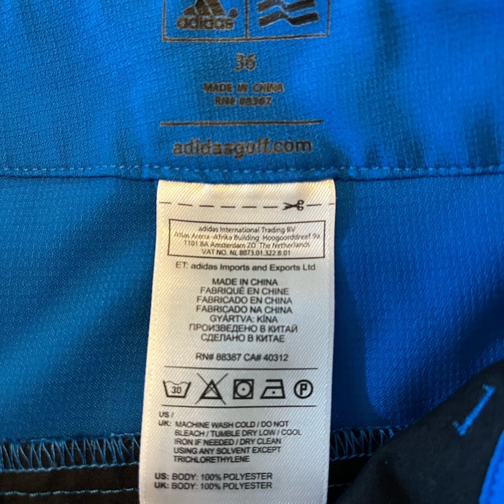 Men’s Adidas golf shorts size 36